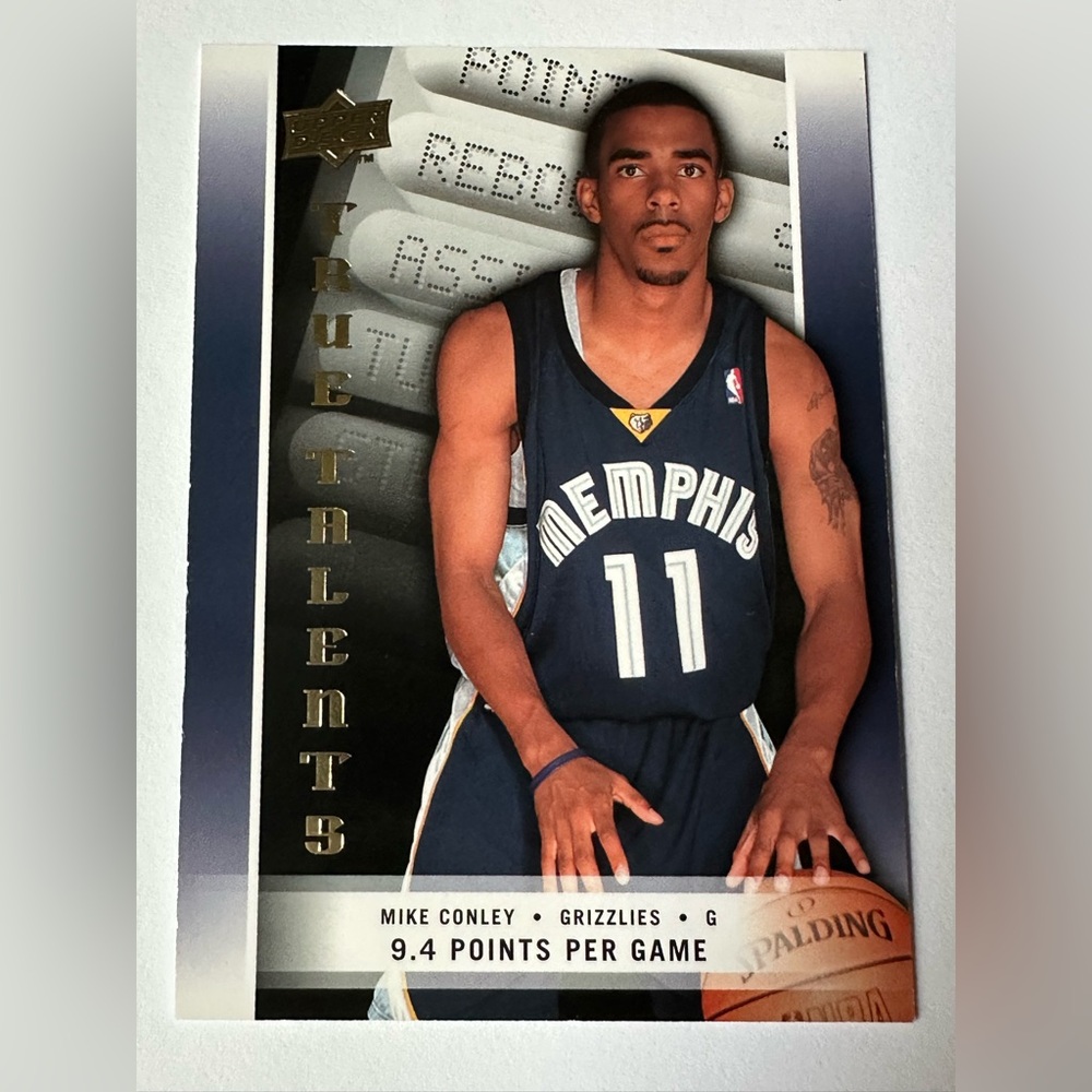 Mike Conley Memphis Grizzlies Trading Card - Basketball Team Jersey Design